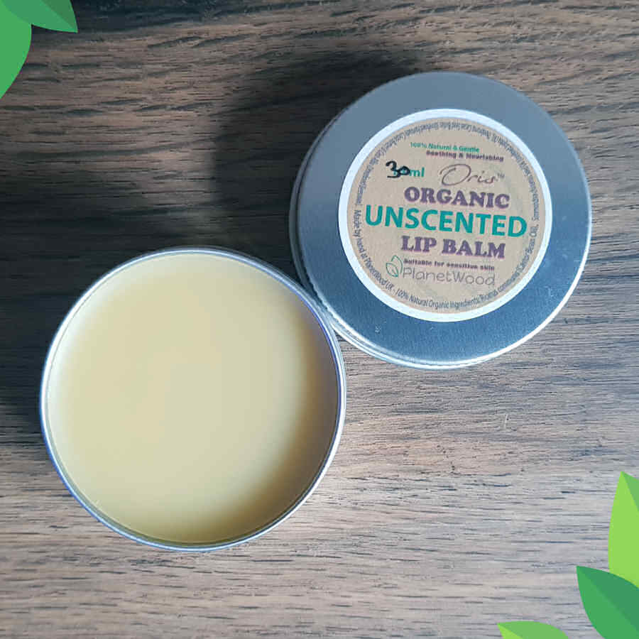 Organic Unscented Lip Balm 30ml